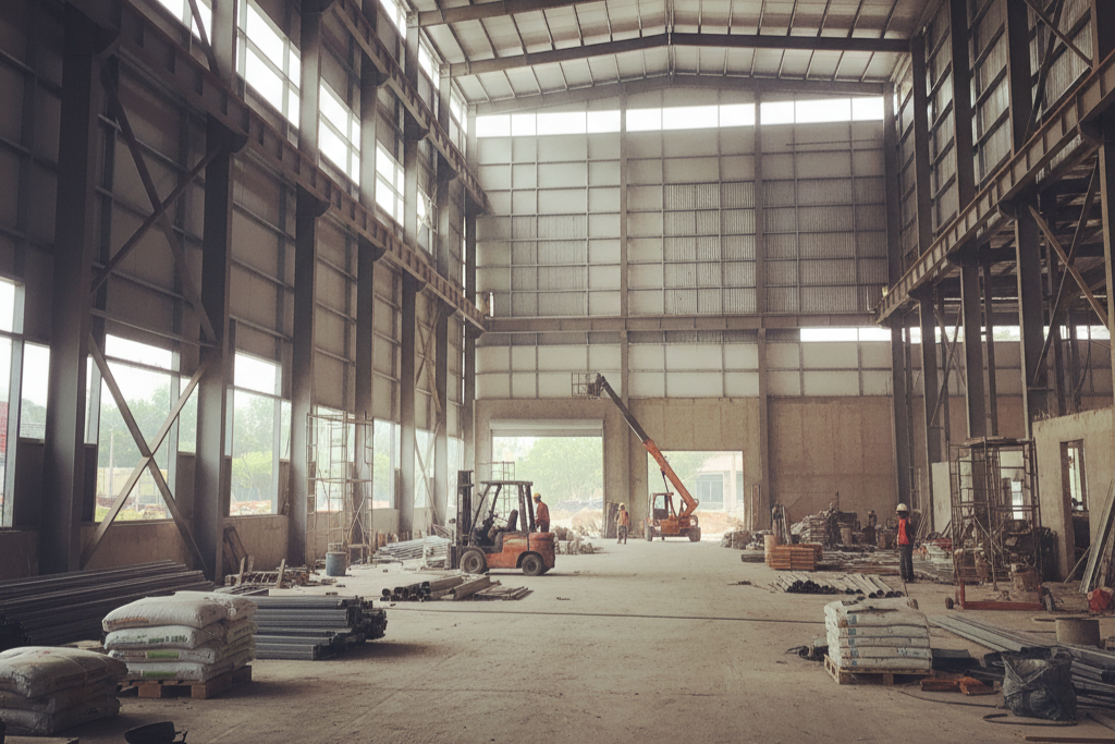 Pembangunan Gudang Kopi di Panjang